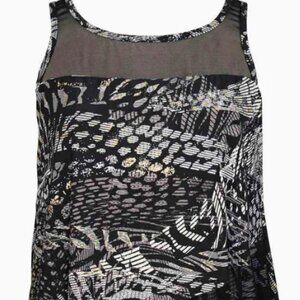 NWT Miraclesuit Lux Lynx Mirage Tankini Top Size 16
